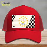 Rhode Island Racing Flag Novelty License Plate Hat Tag Mesh / Red