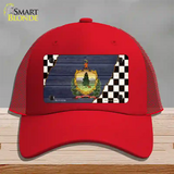 Vermont Racing Flag Novelty License Plate Hat Tag Mesh / Red