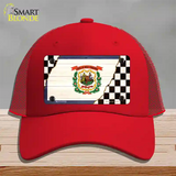 West Virginia Racing Flag Novelty License Plate Hat Tag Mesh / Red