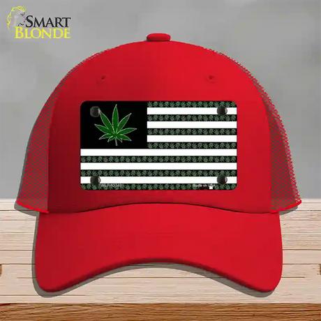 American Weed Novelty License Plate Hat Tag Mesh / Red