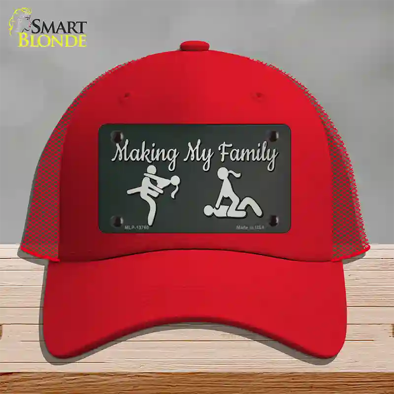 Makin My Family Novelty License Plate Hat Tag Mesh / Red