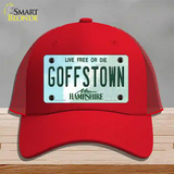 Goffstown New Hampshire Novelty License Plate Hat Tag Mesh / Red