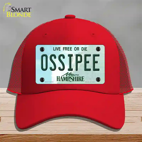 Ossipee New Hampshire Novelty License Plate Hat Tag Mesh / Red