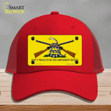 Dont Tread On My 2nd Amendment Novelty License Plate Hat Mesh / Red