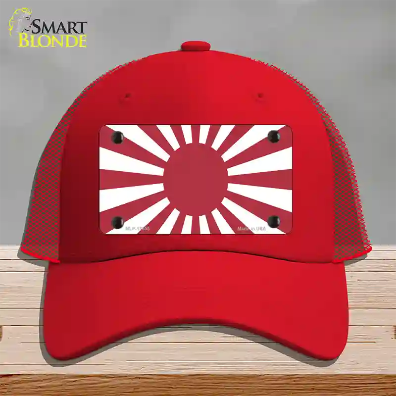 Rising Sun Japan Novelty License Plate Hat Tag Mesh / Red