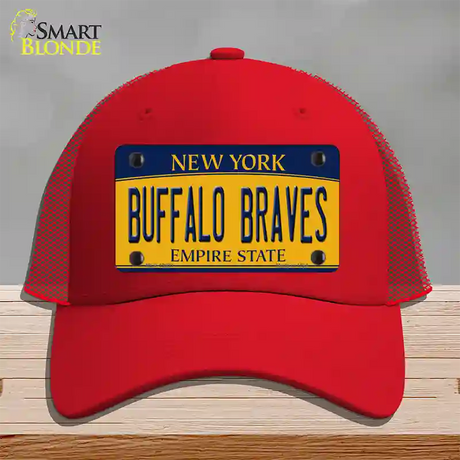 Buffalo Braves New York Novelty License Plate Hat Tag Mesh / Red