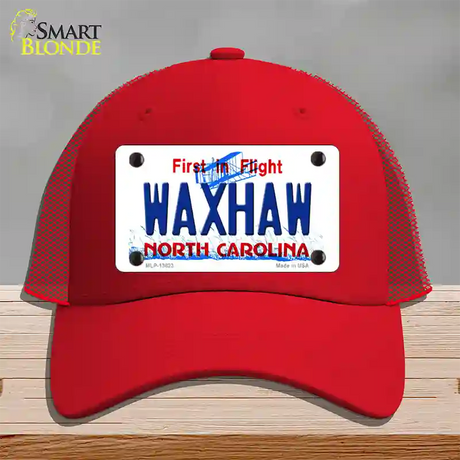 Waxhaw North Carolina Novelty License Plate Hat Tag Mesh / Red