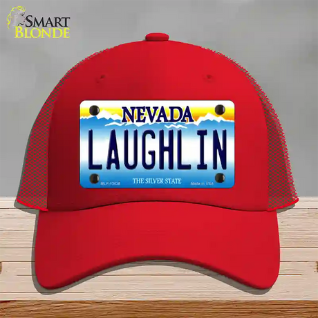 Laughlin Nevada Novelty License Plate Hat Tag Mesh / Red