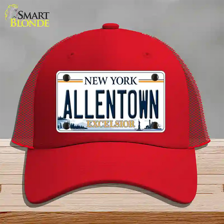 Allentown Excelsior New York Novelty License Plate Hat Tag Mesh / Red