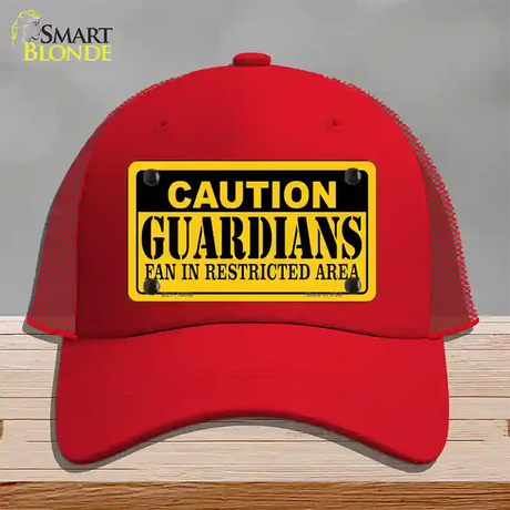 Caution Guardians Novelty License Plate Hat Tag Mesh / Red