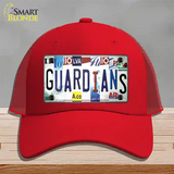 Guardians Strip Art Novelty License Plate Hat Tag Mesh / Red