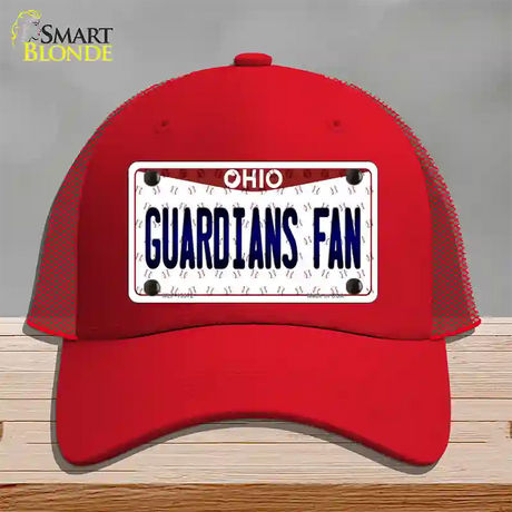 Guardians Fan Ohio Overlay Novelty License Plate Hat Tag Mesh / Red