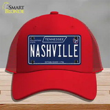 Nashville Tennessee Blue Novelty License Plate Hat Tag Mesh / Red