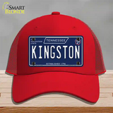 Kingston Tennessee Blue Novelty License Plate Hat Tag Mesh / Red