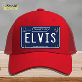 Elvis Tennessee Blue Novelty License Plate Hat Tag Mesh / Red