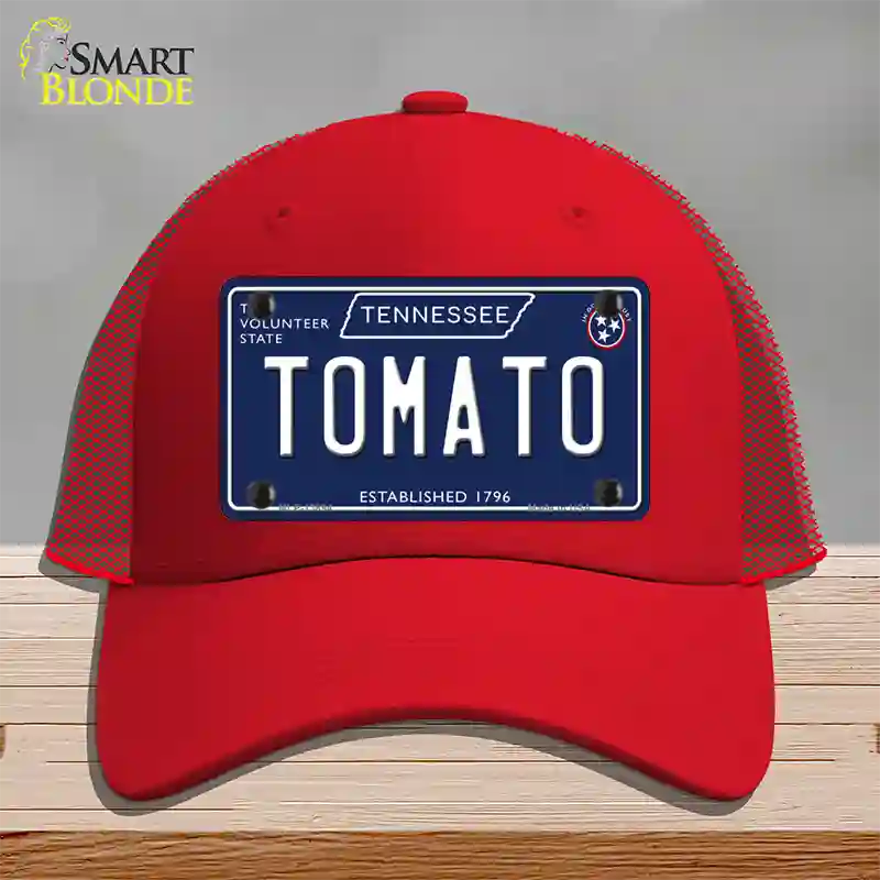 Tomato Tennessee Blue Novelty License Plate Hat Tag Mesh / Red