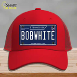 Bob White Tennessee Blue Novelty License Plate Hat Tag Mesh / Red