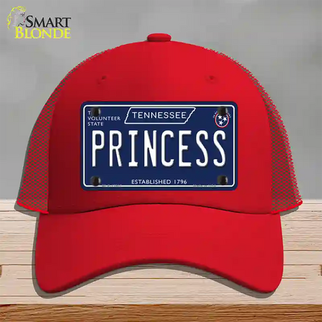 Princess Tennessee Blue Novelty License Plate Hat Tag Mesh / Red