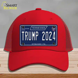 Trump 2024 Tennessee Blue Novelty License Plate Hat Tag Mesh / Red