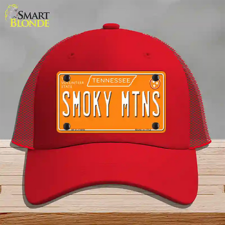 Smoky Mtns Tennessee Orange Novelty License Plate Hat Tag Mesh / Red