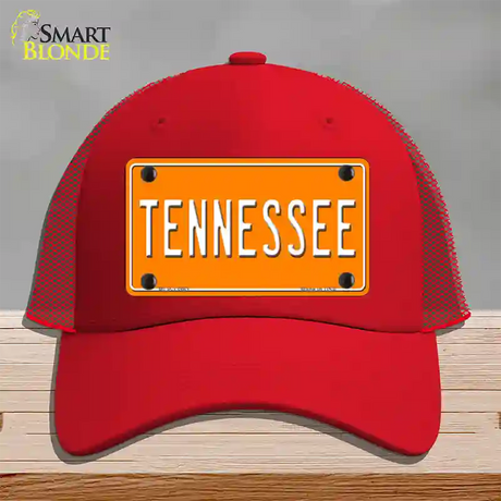 Tennessee Orange Novelty License Plate Hat Tag Mesh / Red