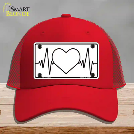 Love Heart Beat Novelty License Plate Hat Tag Mesh / Red