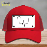 Stethoscope Heart Beat Novelty License Plate Hat Tag Mesh / Red