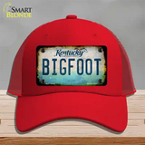 Bigfoot Kentucky Novelty License Plate Hat Tag Mesh / Red