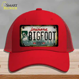 Bigfoot Louisiana Novelty License Plate Hat Tag Mesh / Red