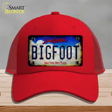 Bigfoot South Dakota Novelty License Plate Hat Tag Mesh / Red