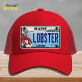 Lobster Maine Lobster Novelty License Plate Hat Mesh / Red