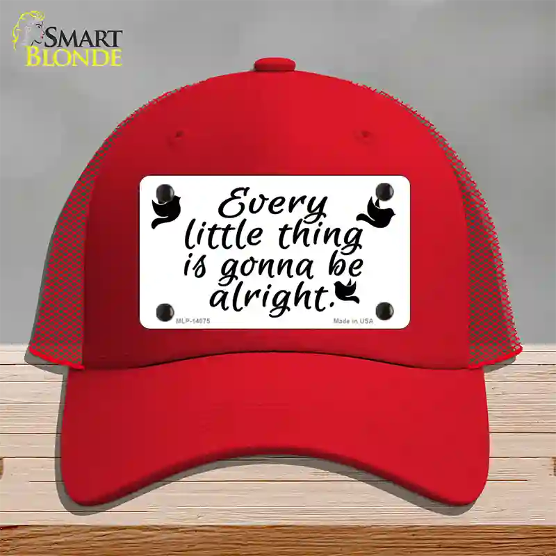 Every Little Thing Novelty License Plate Hat Mesh / Red