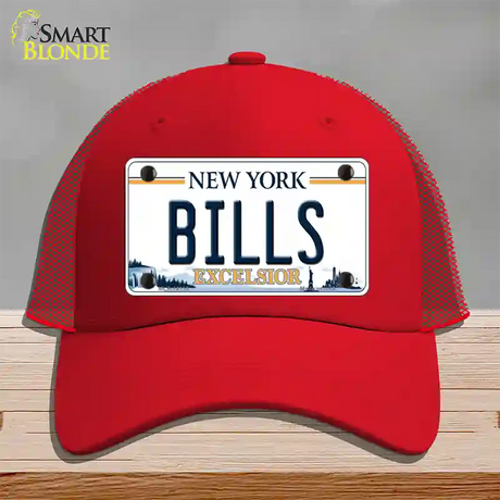 Bills New York Excelsior Novelty License Plate Hat Mesh / Red