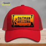 Oatman Kokopelli Arizona Scenic Background Novelty License Plate Hat Mesh / Red