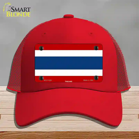 Thailand Flag Novelty License Plate Hat Mesh / Red