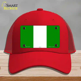 Nigeria Flag Novelty License Plate Hat Mesh / Red