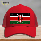 Kenya Flag Novelty License Plate Hat Mesh / Red