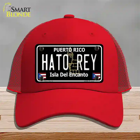 Hato Rey Puerto Rico Black Novelty License Plate Hat Mesh / Red