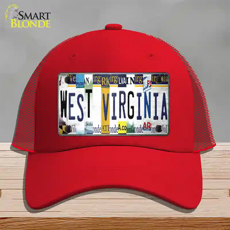 West Virginia License Plate Art Novelty License Plate Hat Mesh / Red