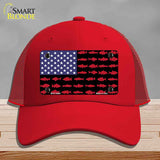 Fishermans American Flag Novelty License Plate Hat HAT-MLP-14466