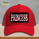 Princess Patriotic Novelty License Plate Hat Mesh / Red