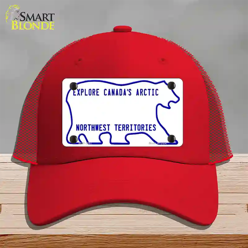 Northwest Territories Novelty License Plate Hat Mesh / Red