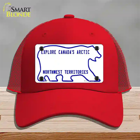 Northwest Territories Novelty License Plate Hat Mesh / Red