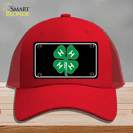 4-H Novelty License Plate Hat Mesh / Red