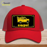 Carpul Novelty License Plate Hat Mesh / Red