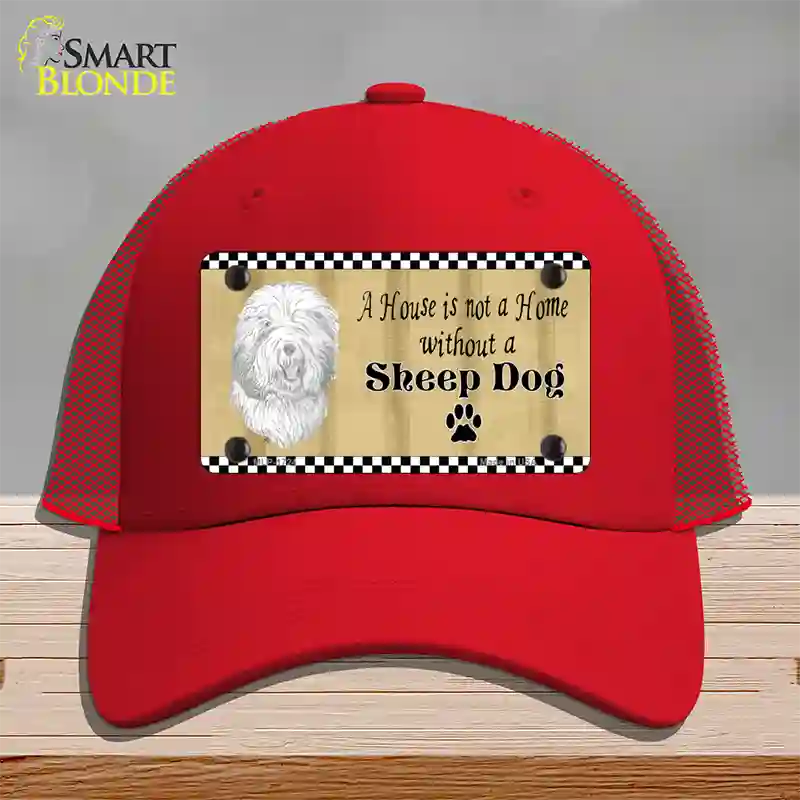 Pencil Sketch Sheep Novelty License Plate Hat Mesh / Red