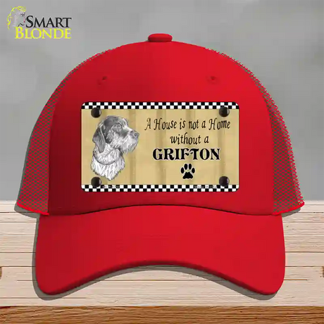 Pencil Sketch Grifton Novelty License Plate Hat Mesh / Red