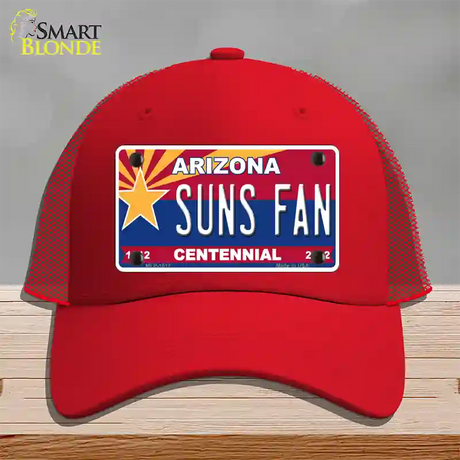 Arizona Centennial Suns Fan Novelty License Plate Hat Mesh / Red