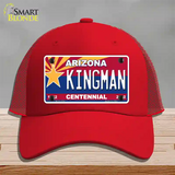 Arizona Centennial Kingman Novelty License Plate Hat Mesh / Red