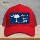 Myrtle Beach Golf Novelty License Plate Hat Mesh / Red